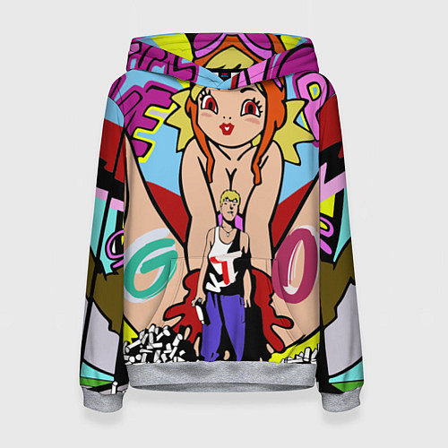 Женская толстовка GTO Онидзука графити / 3D-Меланж – фото 1
