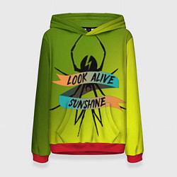 Толстовка-худи женская Look alive sunshine, цвет: 3D-красный