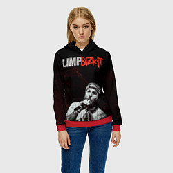 Толстовка-худи женская Limp Bizkit, цвет: 3D-красный — фото 2