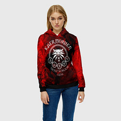 Толстовка-худи женская ВЕДЬМАК, цвет: 3D-черный — фото 2