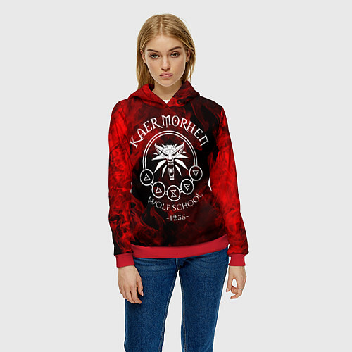 Женская толстовка ВЕДЬМАК / 3D-Красный – фото 3