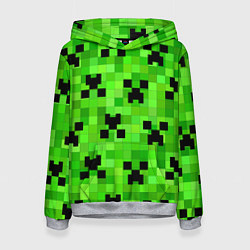 Толстовка-худи женская MINECRAFT, цвет: 3D-меланж