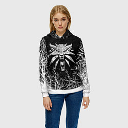 Толстовка-худи женская ВЕДЬМАК, цвет: 3D-белый — фото 2