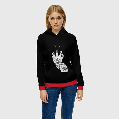 Женская толстовка Выжигющий Искру / 3D-Красный – фото 3