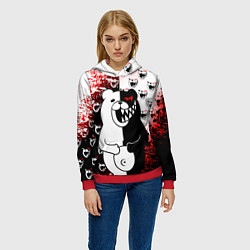 Толстовка-худи женская MONOKUMA, цвет: 3D-красный — фото 2