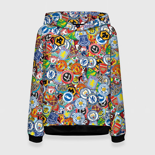 Женская толстовка Английская Премьер Лига / 3D-Черный – фото 1