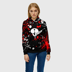 Толстовка-худи женская MONOKUMA, цвет: 3D-черный — фото 2