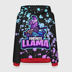 Толстовка-худи женская Fortnite LLAMA, цвет: 3D-красный