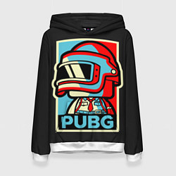 Толстовка-худи женская PUBG, цвет: 3D-белый