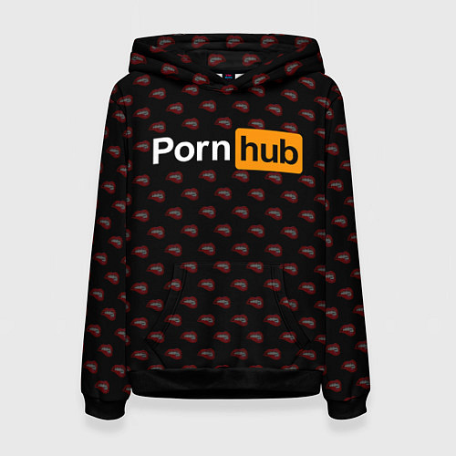 Женская толстовка PornHub / 3D-Черный – фото 1