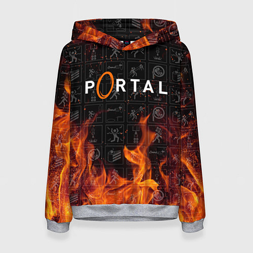 Женская толстовка PORTAL / 3D-Меланж – фото 1