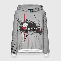 Толстовка-худи женская Handball, цвет: 3D-белый