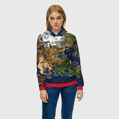 Женская толстовка HEROES 3 КАРТА / 3D-Красный – фото 3