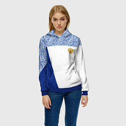 Толстовка-худи женская Форма России, цвет: 3D-синий — фото 2