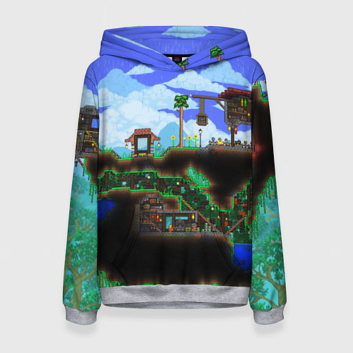 Женская толстовка TERRARIA / 3D-Меланж – фото 1