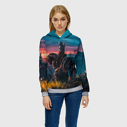 Толстовка-худи женская The Witcher, цвет: 3D-меланж — фото 2