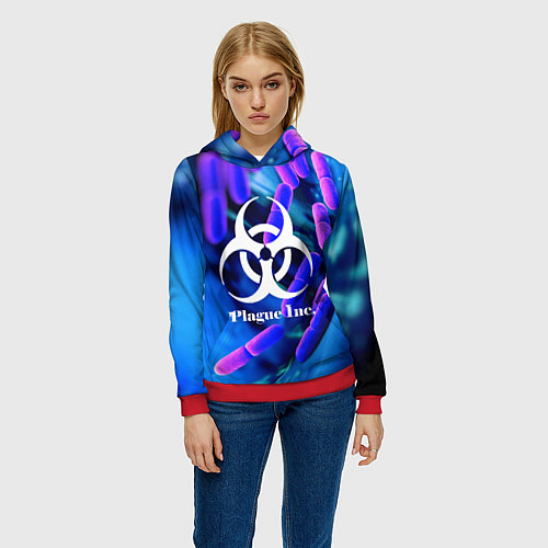 Женская толстовка PLAGUE INC / 3D-Красный – фото 3