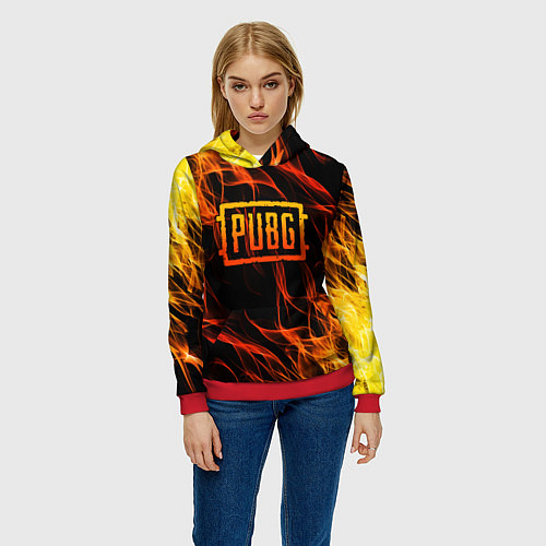 Женская толстовка PUBG / 3D-Красный – фото 3
