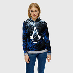 Толстовка-худи женская ASSASSINS CREED, цвет: 3D-меланж — фото 2