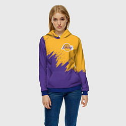 Толстовка-худи женская LA LAKERS, цвет: 3D-синий — фото 2