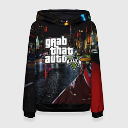Толстовка-худи женская Grand Theft Auto V, цвет: 3D-черный