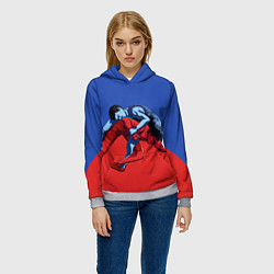 Толстовка-худи женская Борьба, цвет: 3D-меланж — фото 2