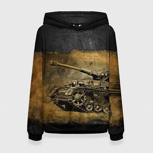 Женская толстовка Tanks are not afraid mud / 3D-Черный – фото 1