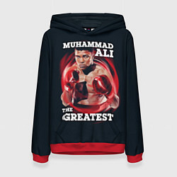 Толстовка-худи женская Muhammad Ali, цвет: 3D-красный
