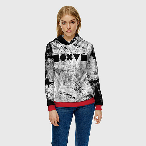 Женская толстовка Безразличие / 3D-Красный – фото 3