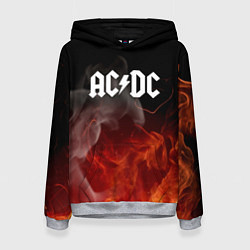 Толстовка-худи женская AC DC, цвет: 3D-меланж