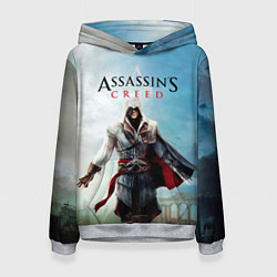 Толстовка-худи женская Assassins Creed, цвет: 3D-меланж