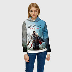 Толстовка-худи женская Assassins Creed, цвет: 3D-белый — фото 2