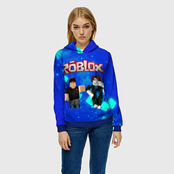 Толстовка-худи женская ROBLOX, цвет: 3D-синий — фото 2