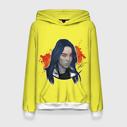 Толстовка-худи женская Billie Yellow and Red, цвет: 3D-белый