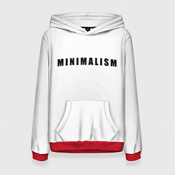 Толстовка-худи женская Минимализм, цвет: 3D-красный