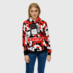 Толстовка-худи женская ROBLOX, цвет: 3D-черный — фото 2