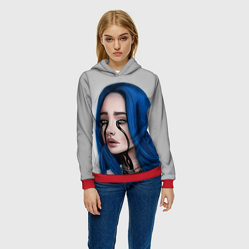 Женская толстовка BILLIE EILISH / 3D-Красный – фото 3