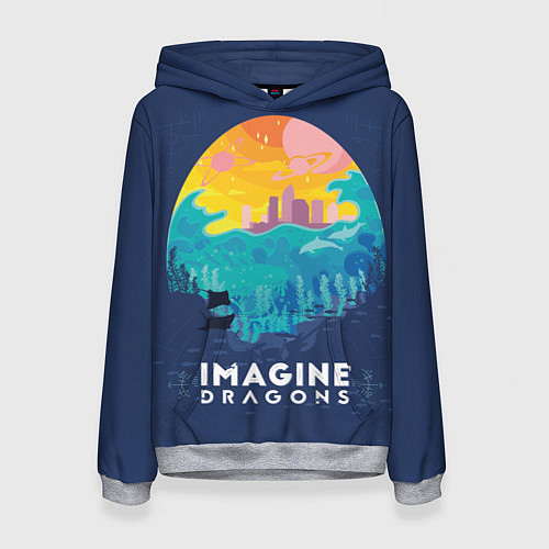 Женская толстовка Imagine Dragons / 3D-Меланж – фото 1