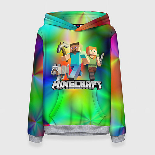 Женская толстовка MINECRAFT / 3D-Меланж – фото 1