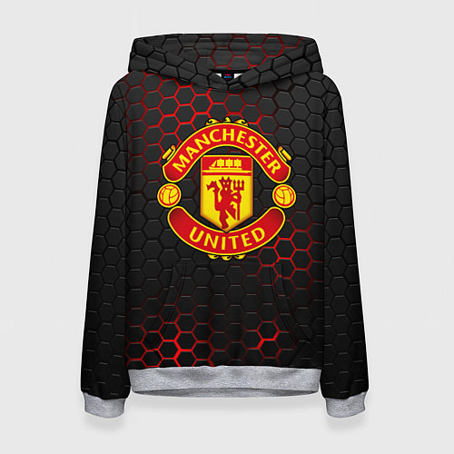 Женская толстовка МАНЧЕСТЕР ЮНАЙТЕД / 3D-Меланж – фото 1