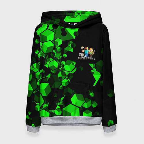 Женская толстовка MINECRAFT / 3D-Меланж – фото 1