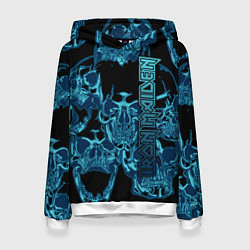 Толстовка-худи женская Iron Maiden, цвет: 3D-белый