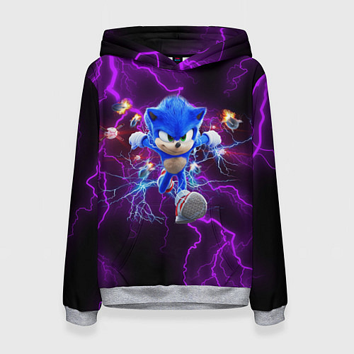 Женская толстовка SONIC / 3D-Меланж – фото 1