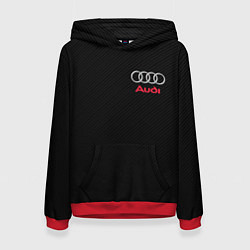 Толстовка-худи женская AUDI, цвет: 3D-красный
