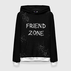 Толстовка-худи женская FRIEND ZONE, цвет: 3D-белый