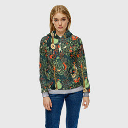 Толстовка-худи женская Abstraction Pattern, цвет: 3D-меланж — фото 2