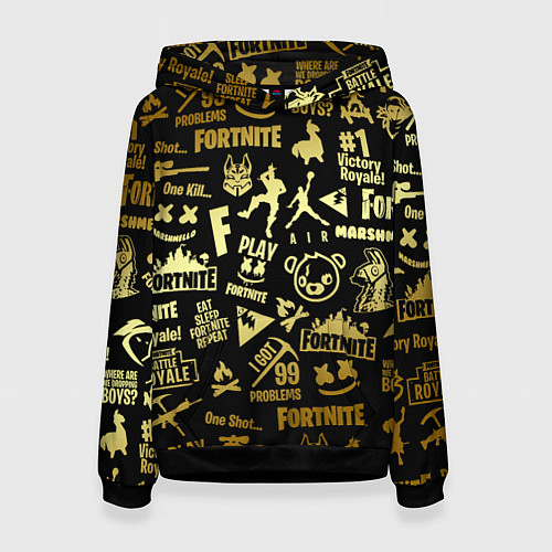 Женская толстовка FORTNITE / 3D-Черный – фото 1
