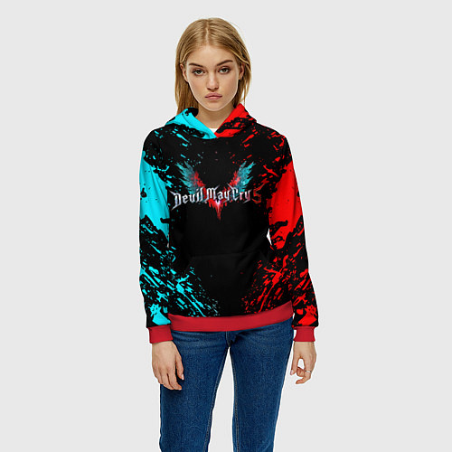 Женская толстовка DEVIL MAY CRY / 3D-Красный – фото 3