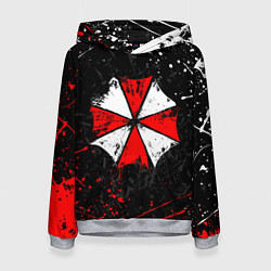 Толстовка-худи женская RESIDENT EVIL UMBRELLA, цвет: 3D-меланж