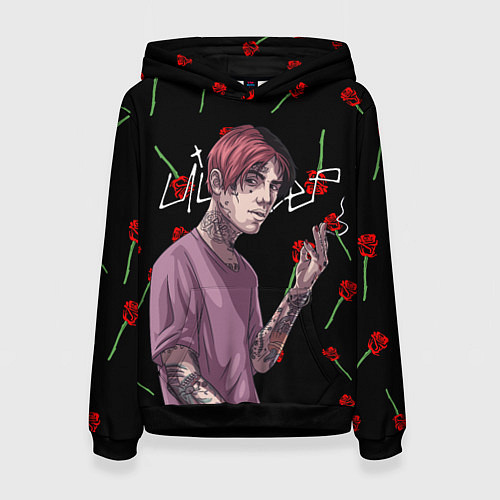 Женская толстовка LIL PEEP / 3D-Черный – фото 1